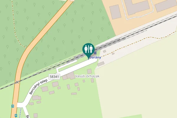 Map showing location of Bercsényi telep Toilet