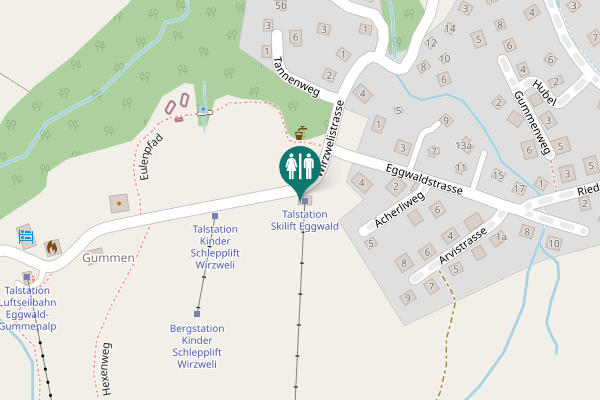 Map showing location of 1 Toilet