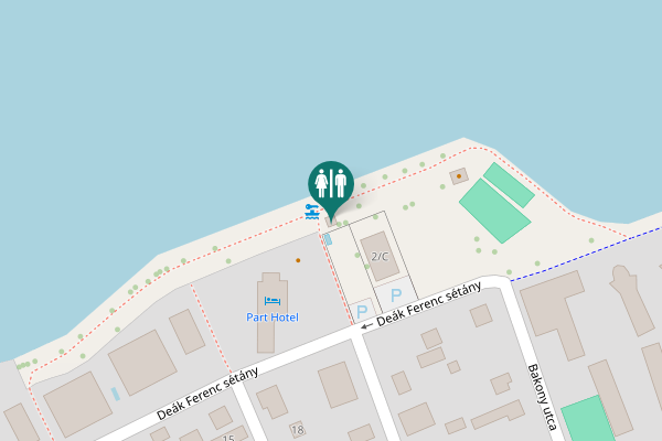 Map showing location of Deák Ferenc sétány 2/C Toilet