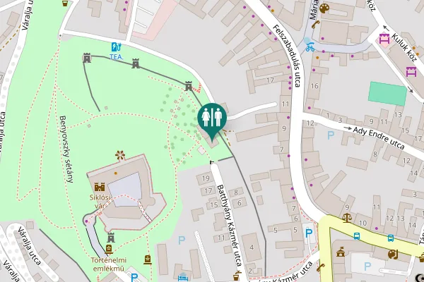 Map showing location of Batthyány Kázmér utca 19 Toilet