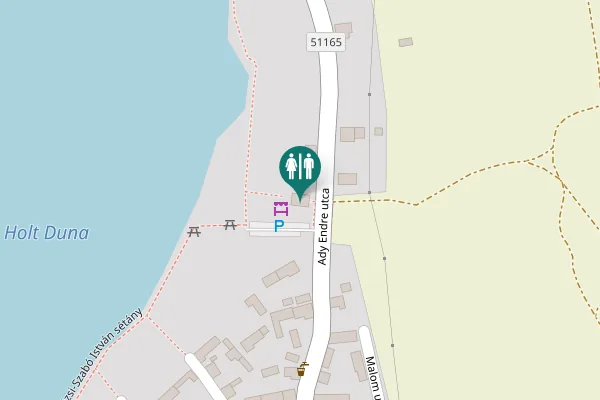 Map showing location of Ady Endre utca Toilet