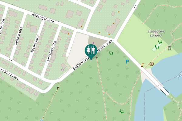 Map showing location of Erdősor utca Toilet