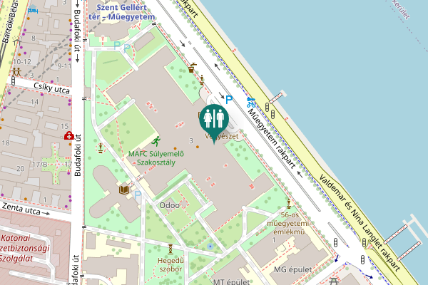 Map showing location of Műegyetem rakpart 3 Toilet