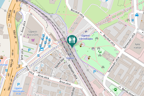 Map showing location of Balzsam utca 8 Toilet