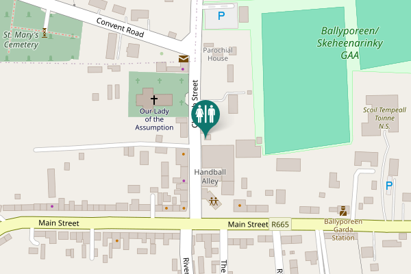 Map showing location of Church Street Toilet