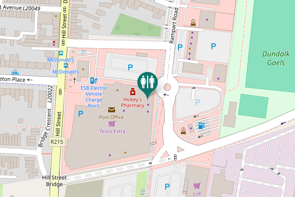 Map showing location of Public Toilet