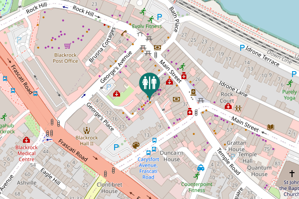 Map showing location of Blackrock Market 26 Toilet