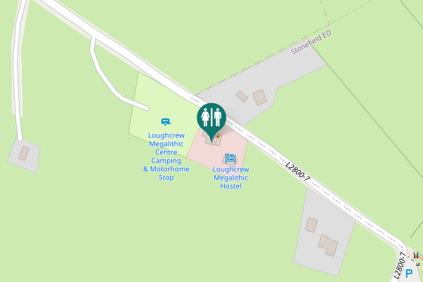 Map showing location of L2800-7 Toilet