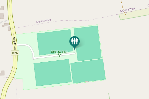 Map showing location of Kells Road Toilet