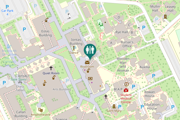 Map showing location of Staff Toilets