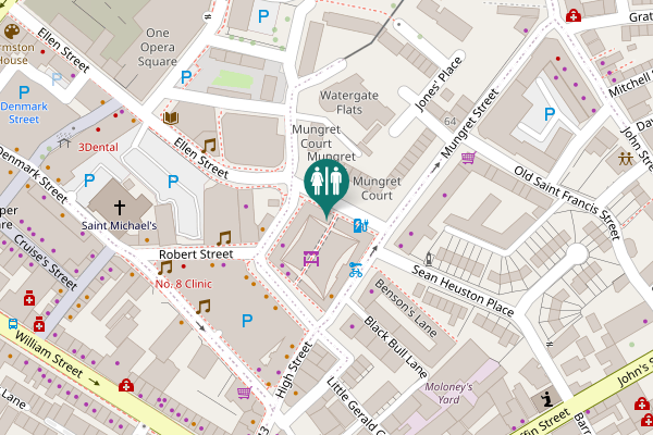 Map showing location of Mungret Court Toilet