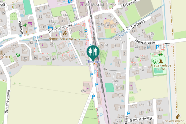Map showing location of Bahnhofplatz 1 Toilet