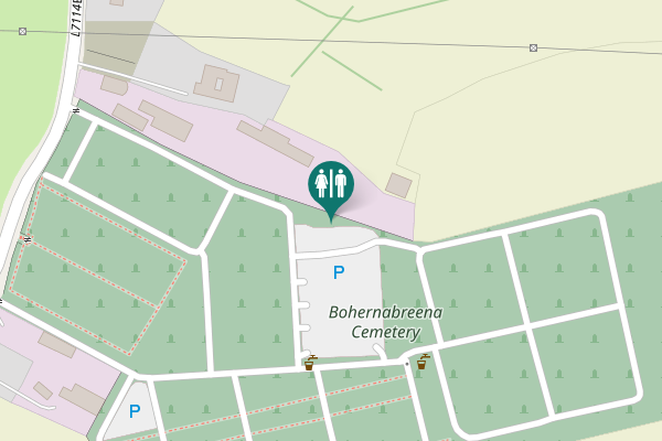 Map showing location of Bohernabreena Road Toilet