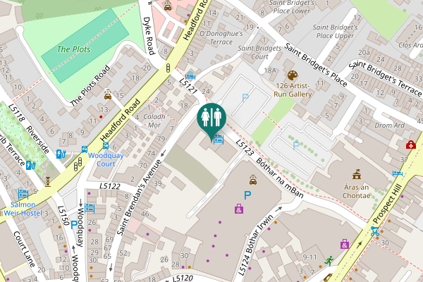 Map showing location of Women's Road Toilet