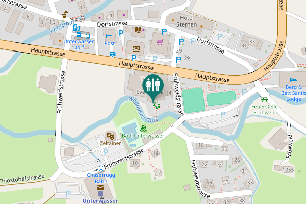 Map showing location of Hauptstrasse 14 Toilet