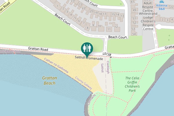 Map showing location of Salthill Promenade Toilet