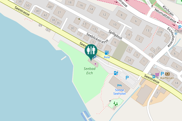 Map showing location of Seestrasse 26 Toilet