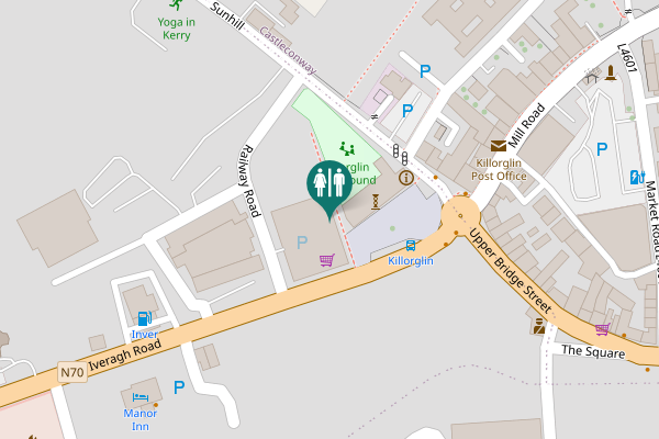 Map showing location of Iveragh Road Toilet
