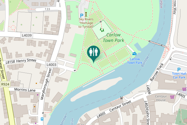 Map showing location of Barrow Street Toilet
