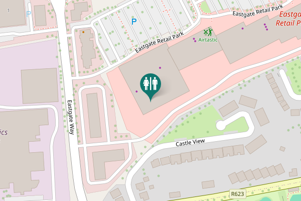 Map showing location of Castle View Toilet