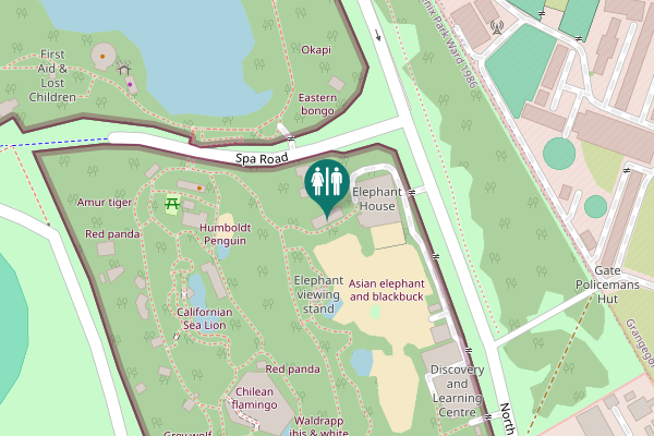Map showing location of Kaziranga Forest Trail Toilet
