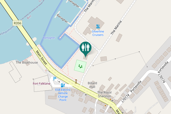 Map showing location of The Marina Toilet
