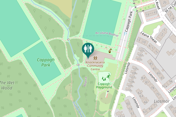 Map showing location of Cappagh Park Toilet