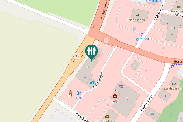 Map showing location of N1