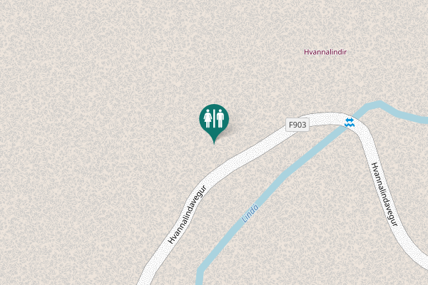 Map showing location of Hvannalindavegur Toilet