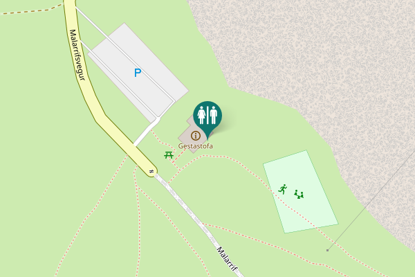 Map showing location of Malarrif Toilet