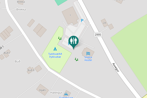 Map showing location of Ásvegur 3 Toilet