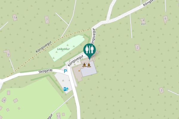 Map showing location of Kóngsvegur 10 Toilet