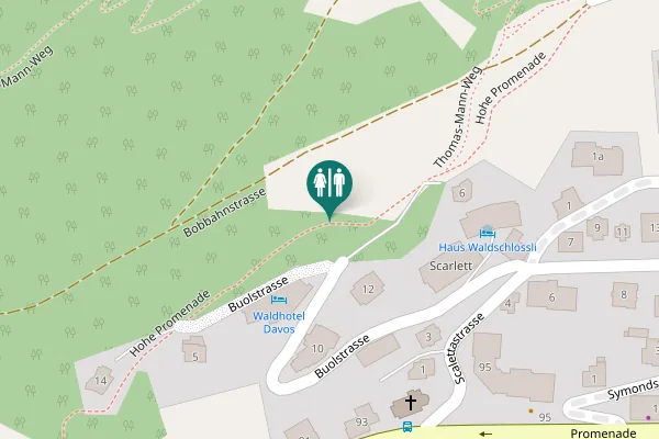 Map showing location of Hohe Promenade Toilet
