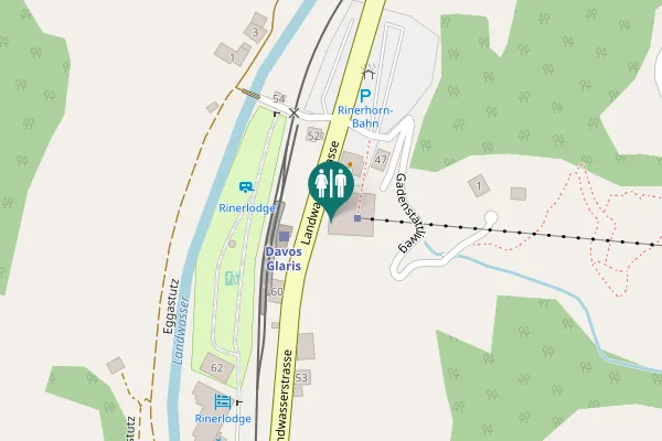 Map showing location of Landwasserstrasse 49 Toilet