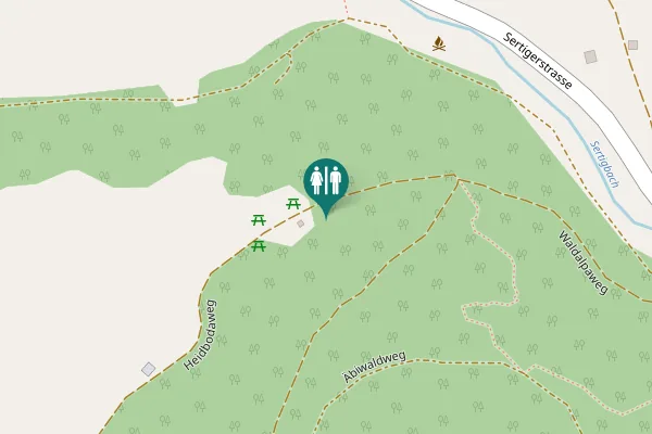 Map showing location of Heidbodaweg Toilet