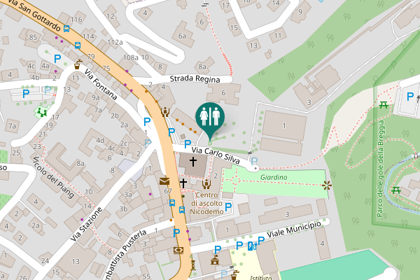 Map showing location of Via Carlo Silva 2 Toilet