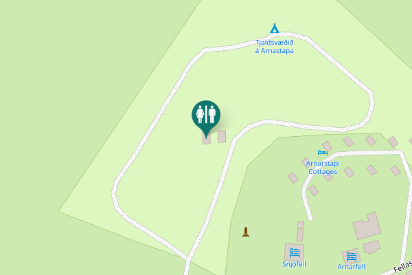 Map showing location of Arnarstapavegur Toilet