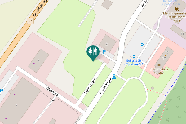 Map showing location of Kaupvangur 17 Toilet
