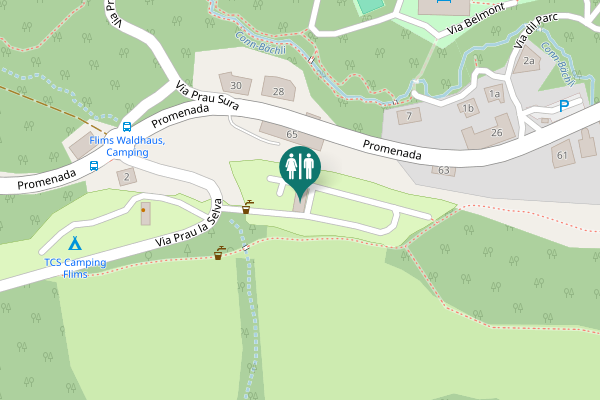 Map showing location of Via Prau la Selva 4 Toilet