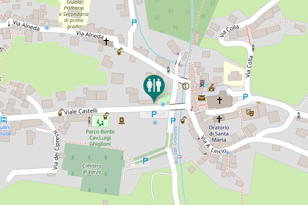 Map showing location of Viale Castelli Toilet