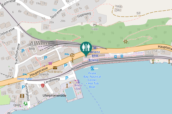 Map showing location of Hauptstrasse 148a Toilet