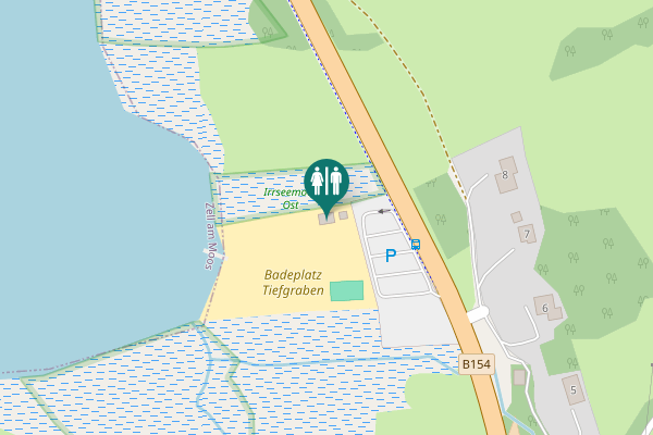 Map showing location of B154 Toilet