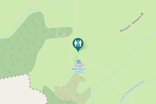 Map showing location of Via Guzzi - sentiero 28 Toilet