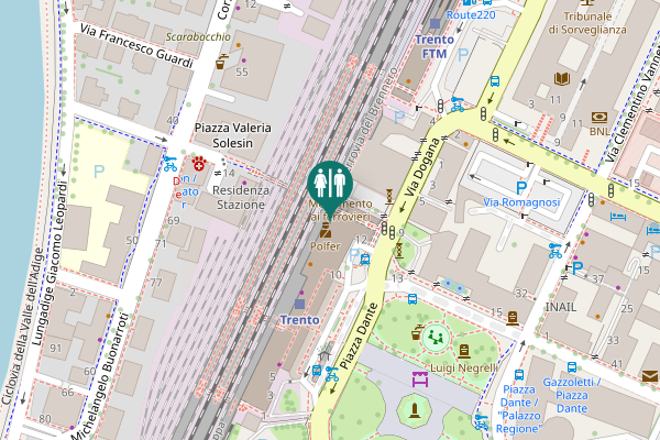 Map showing location of El Tombon Toilet