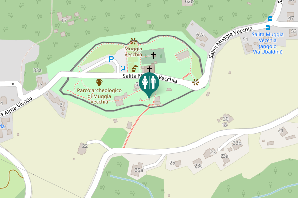 Map showing location of Salita Muggia Vecchia 53 Toilet