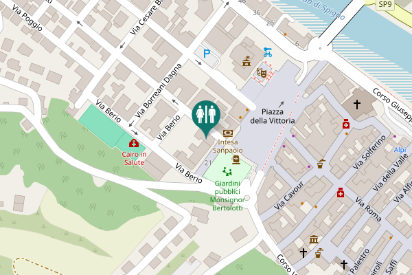 Map showing location of Via Monsignor Giuseppe Bertolotti Toilet