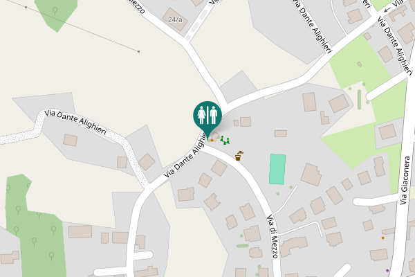 Map showing location of Via Dante Alighieri Toilet