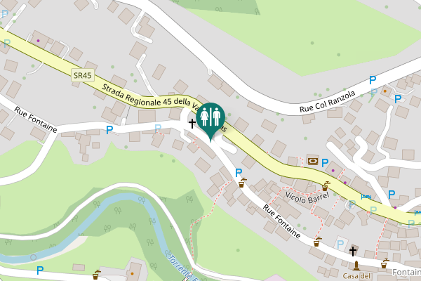 Map showing location of Rue Fontaine Toilet