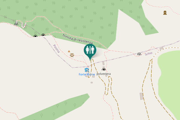 Map showing location of Trincea di resistenza Toilet