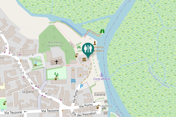 Map showing location of Via Porto 31 Toilet